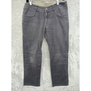Kuhl Pants Women's 8 Vintage Patina Dye Gray Mid Rise Cotton Chino‎ Straight Leg
